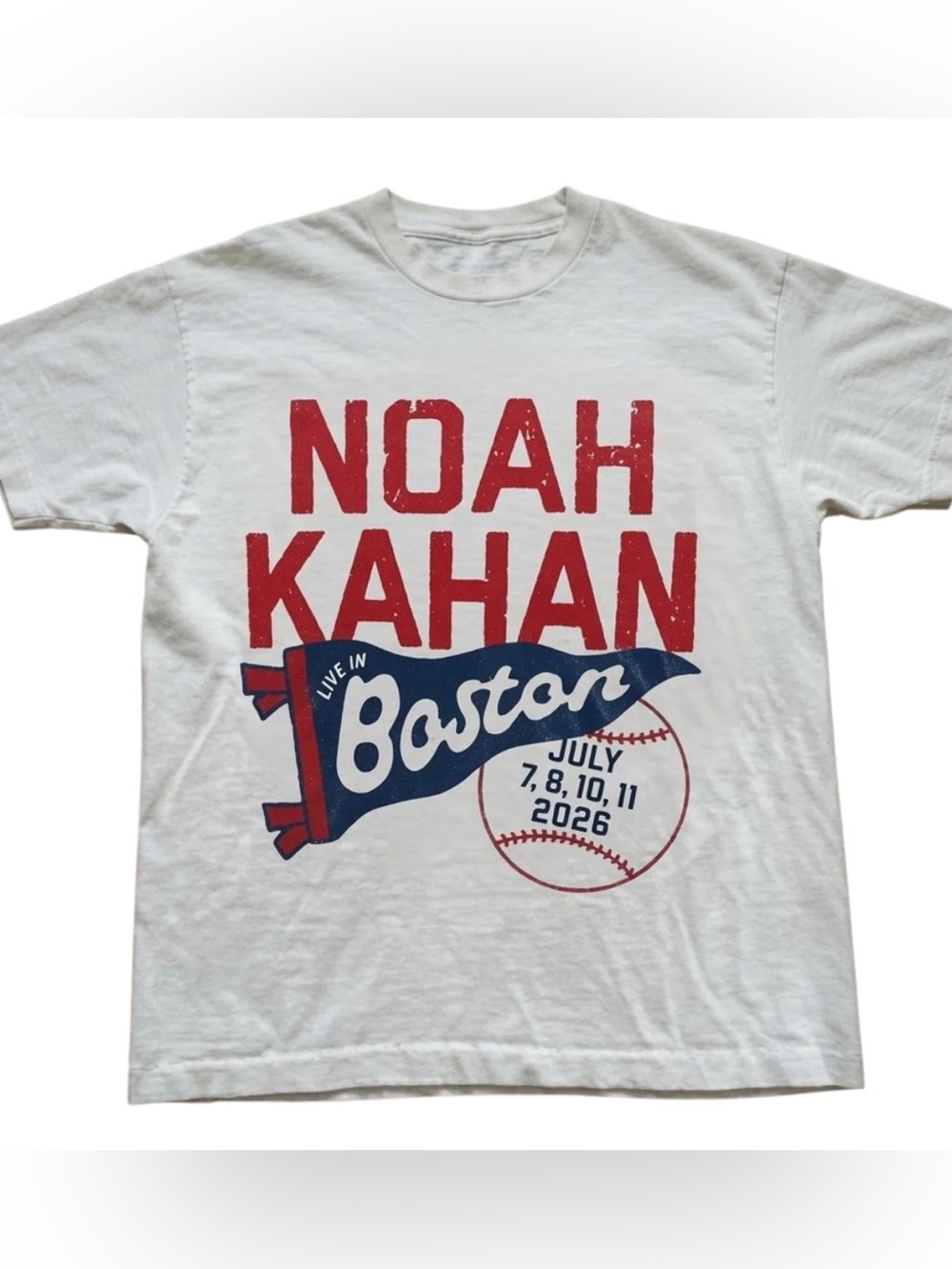 White Noah Kahan Boston Graphic Tee Unisex Gift For Fan